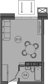 Продается 1-комн. квартира, 25.1 м²