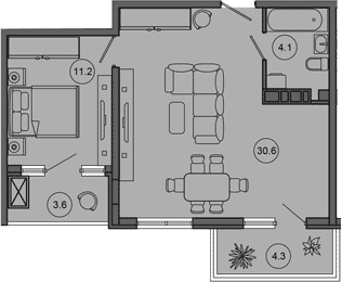 Продается 2-комн. квартира, 45.9 м²