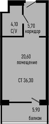 Продается 1-комн. квартира, 30.4 м²