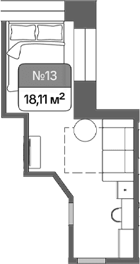 Продается 1-комн. квартира, 18.11 м²
