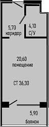 Продается 1-комн. квартира, 30.4 м²