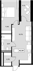 Продается 1-комн. квартира, 37.42 м²