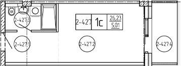 Продается 1-комн. квартира, 26.79 м²