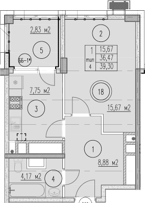 Продается 1-комн. квартира, 35.5 м²