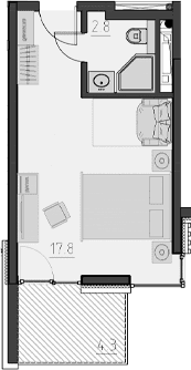 Продается 1-комн. квартира, 20.6 м²