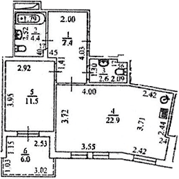 Продается 1-комн. квартира, 48.8 м²