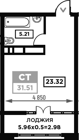 Продается 1-комн. квартира, 28.53 м²