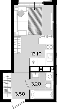 Продается 1-комн. квартира, 19.8 м²