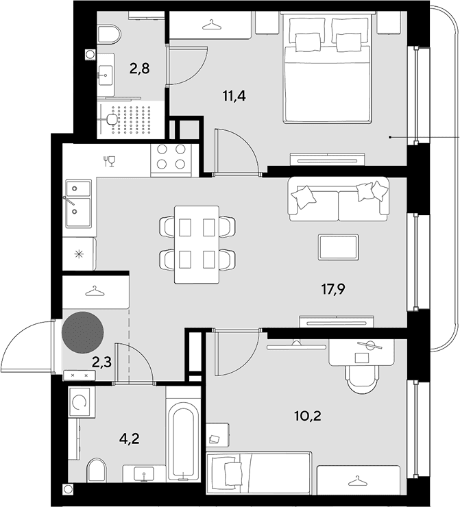 Продается 3-комн. квартира, 48.8 м²