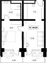 Продается 1-комн. квартира, 37.32 м²
