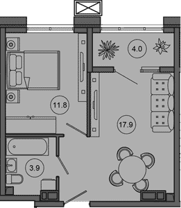 Продается 2-комн. квартира, 33.6 м²