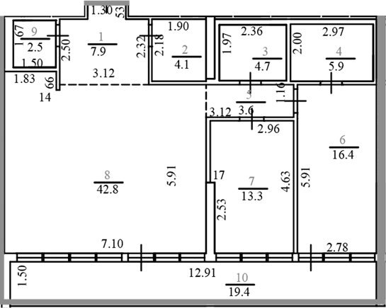 Продается 3-комн. квартира, 101.2 м²