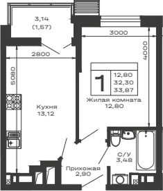 Продается 1-комн. квартира, 32.3 м²