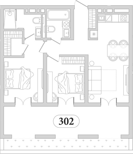 Продается 2-комн. квартира, 53.7 м²