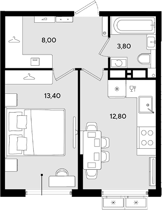 Продается 1-комн. квартира, 38 м²