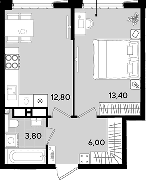 Продается 1-комн. квартира, 36 м²