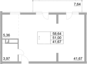 Продается 1-комн. квартира, 51 м²