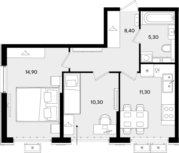 Продается 2-комн. квартира, 50.2 м²