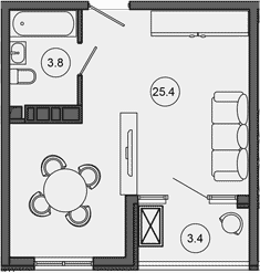 Продается 1-комн. квартира, 29.2 м²