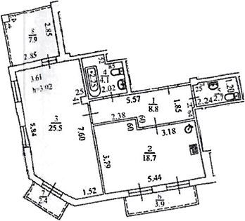 Продается 1-комн. квартира, 59.8 м²