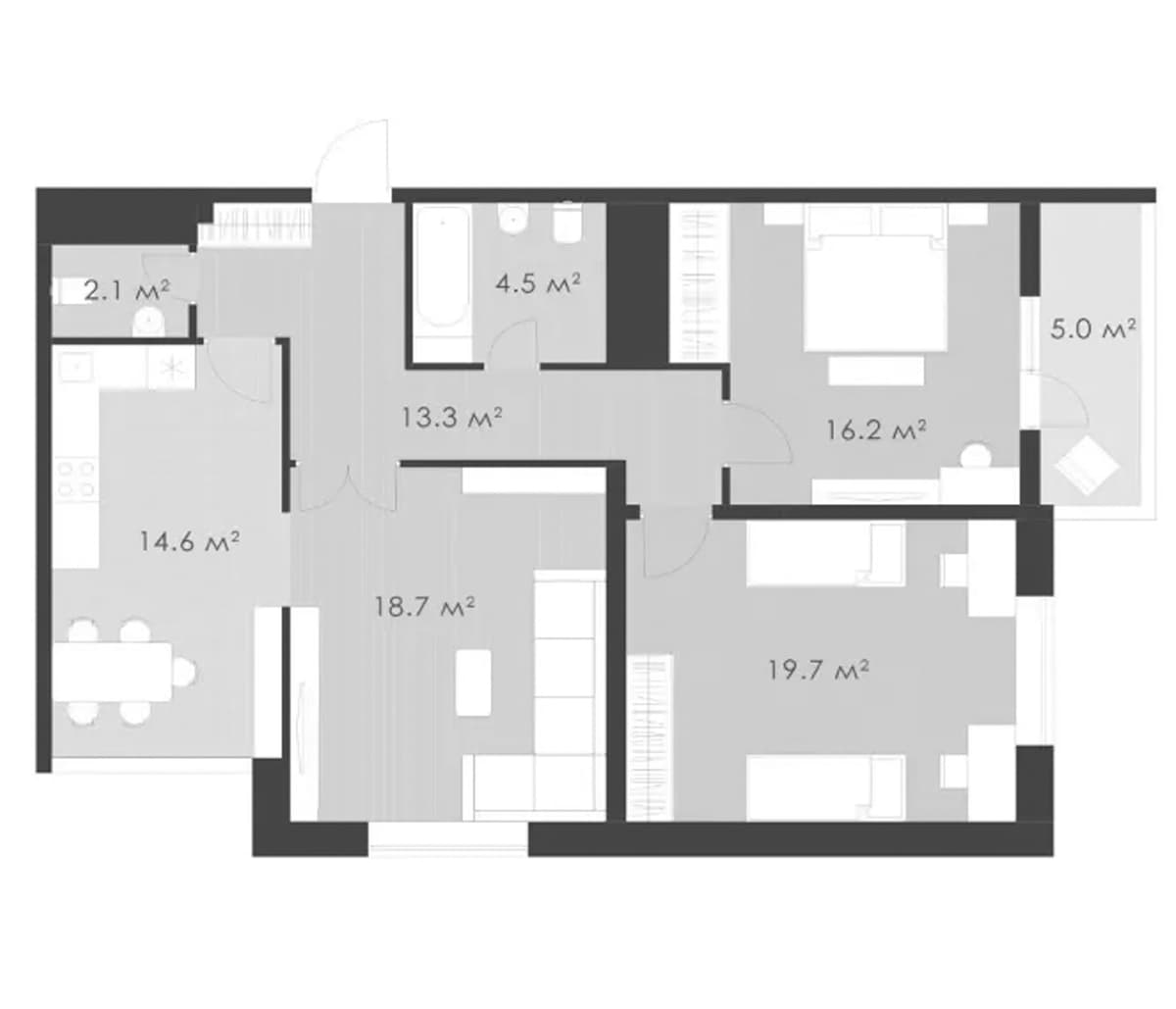Продается 3-комн. квартира, 90 м²