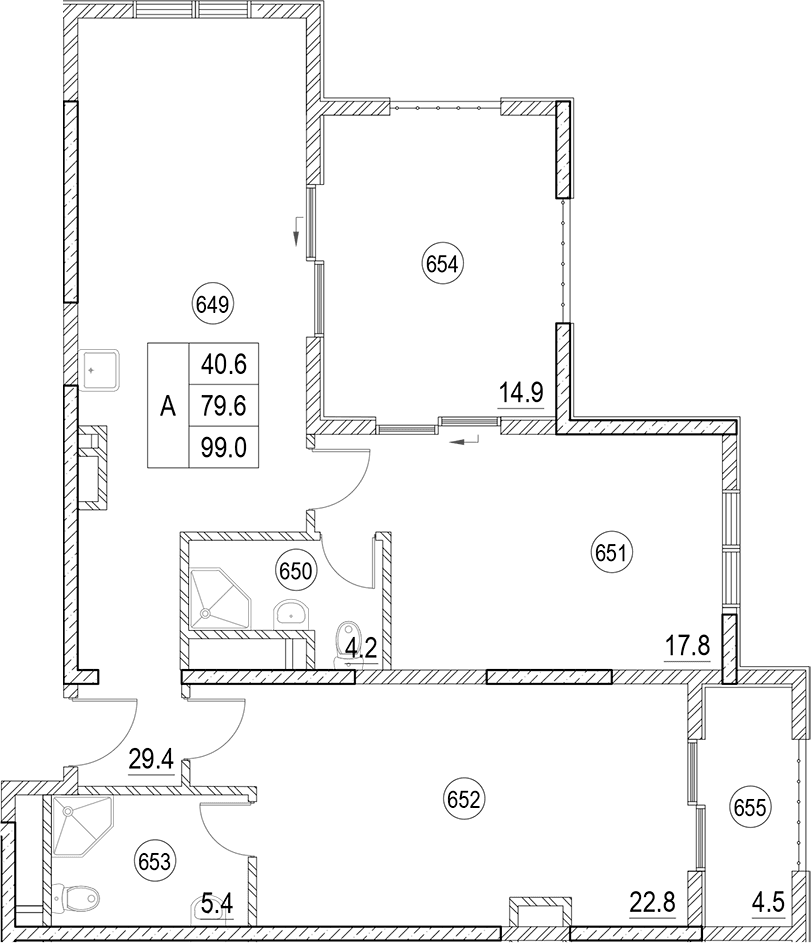 Продается 2-комн. квартира, 79.6 м²