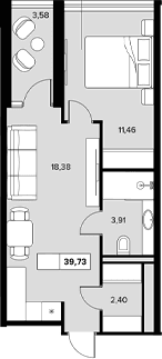 Продается 1-комн. квартира, 36.15 м²