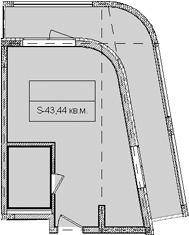 Продается 1-комн. квартира, 53.95 м²