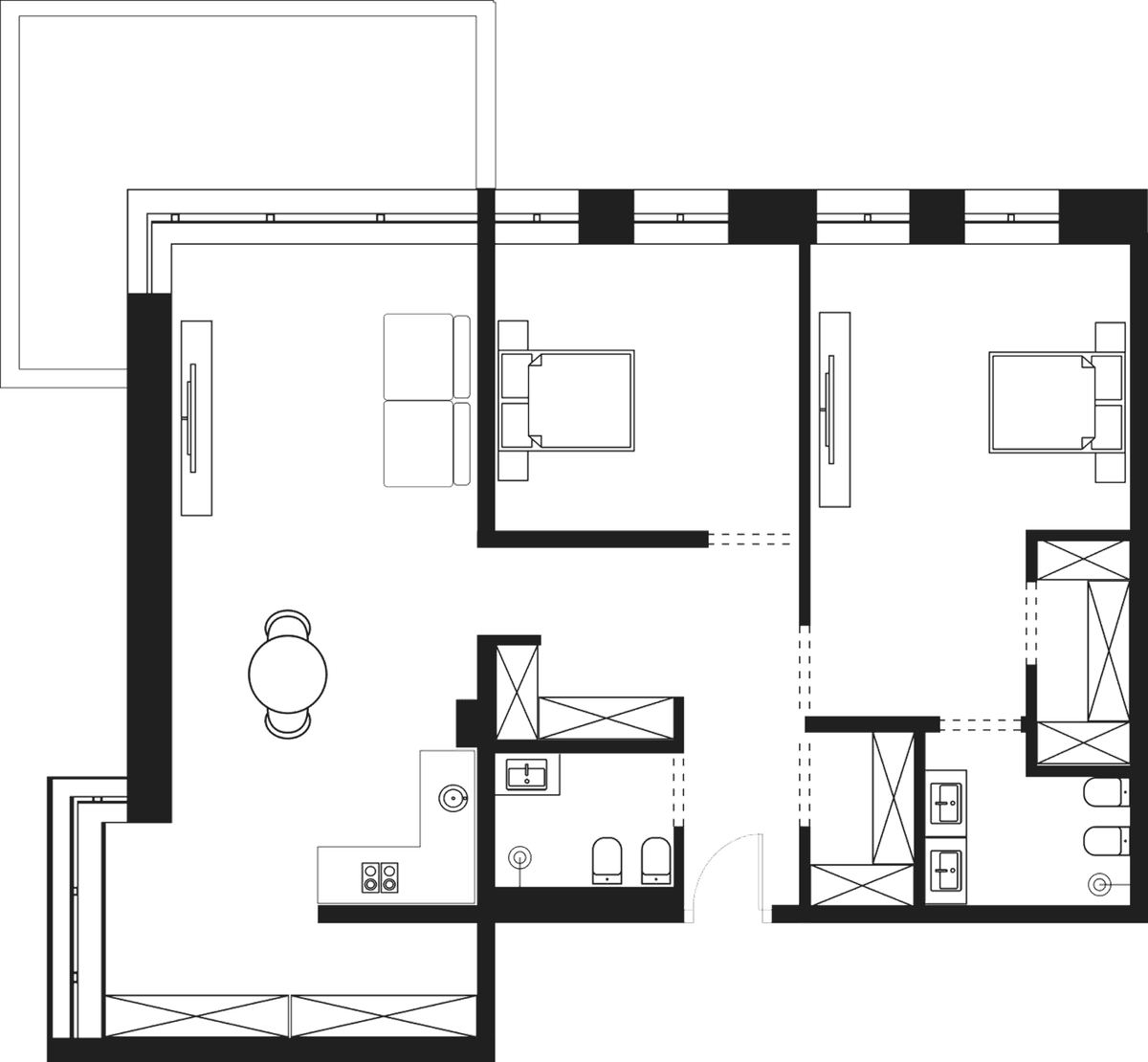 Продается 1-комн. квартира, 121.97 м²
