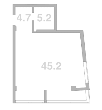 Продается 1-комн. квартира, 55.1 м²