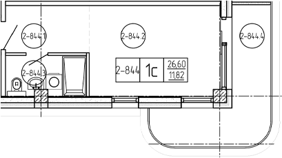Продается 1-комн. квартира, 26.6 м²