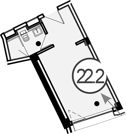 Продается 1-комн. квартира, 22.2 м²
