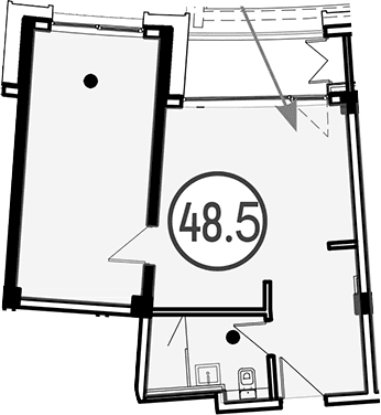 Продается 1-комн. квартира, 48.5 м²
