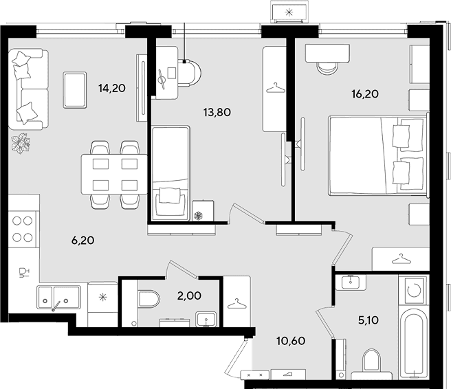 Продается 3-комн. квартира, 68.1 м²