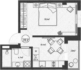 Продается 1-комн. квартира, 30.6 м²