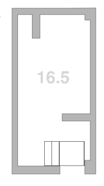 Продается 1-комн. квартира, 16.5 м²