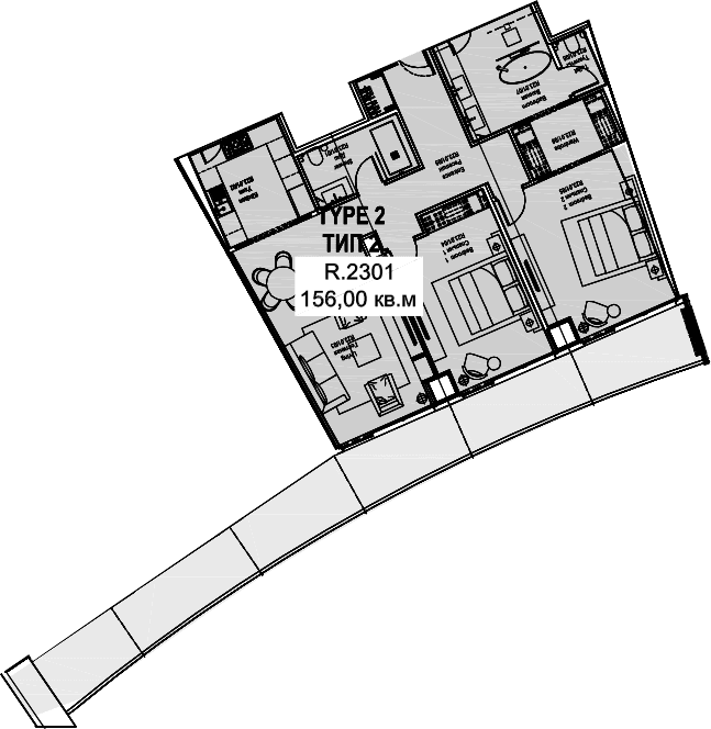 Продается 1-комн. квартира, 113.1 м²