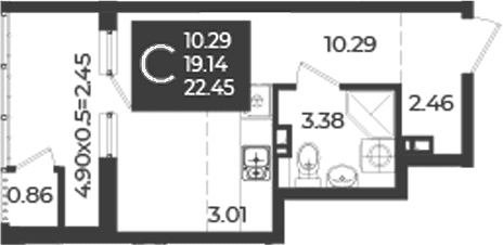 Продается 1-комн. квартира, 20 м²