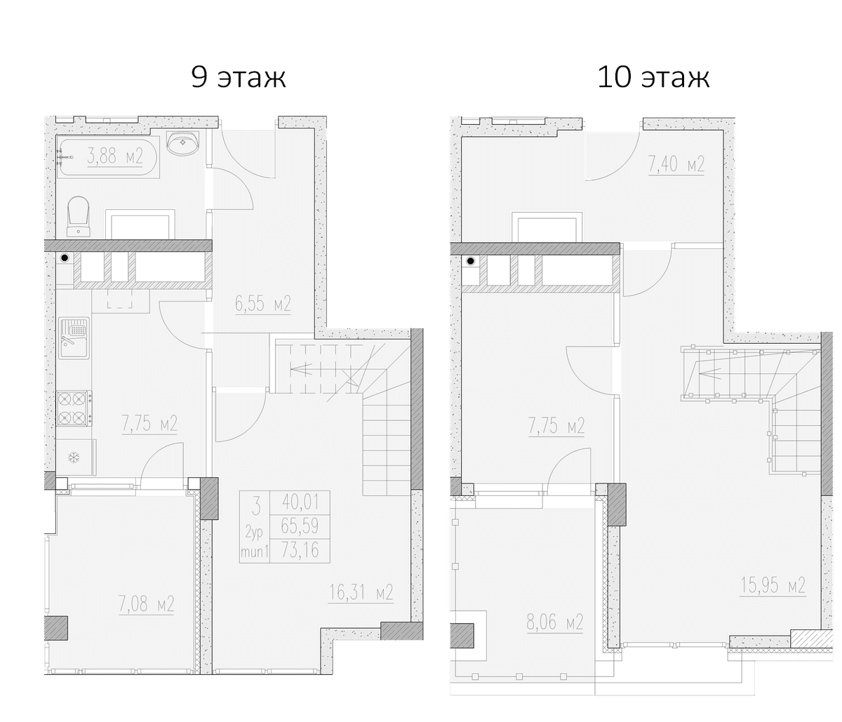 Продается 3-комн. квартира, 65.59 м²