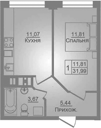 Продается 1-комн. квартира, 32 м²