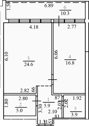 Продается 2-комн. квартира, 56.2 м²