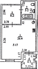 Продается 1-комн. квартира, 39.8 м²