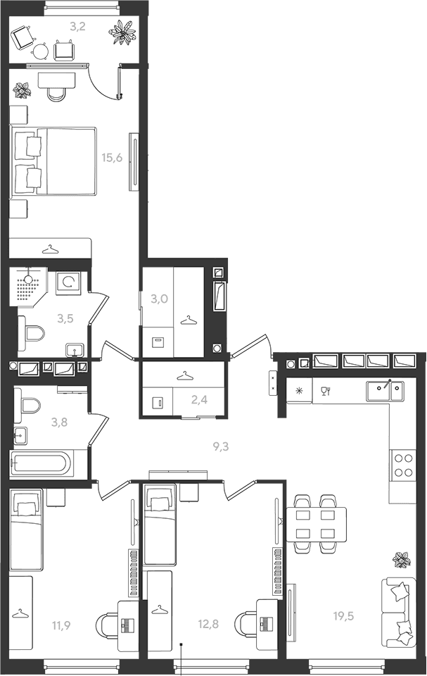 Продается 3-комн. квартира, 81.8 м²