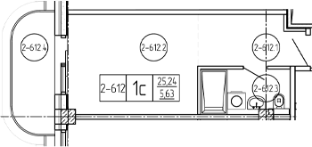 Продается 1-комн. квартира, 26.87 м²
