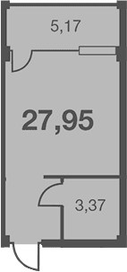 Продается 1-комн. квартира, 22.78 м²
