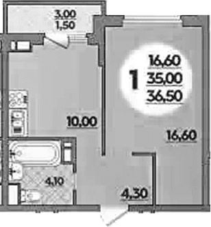 Продается 1-комн. квартира, 35 м²