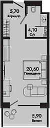Продается 1-комн. квартира, 30.4 м²