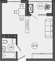 Продается 1-комн. квартира, 31.2 м²