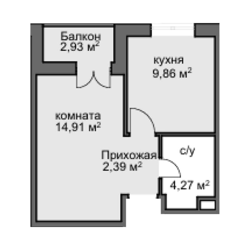 Продается 1-комн. квартира, 29.75 м²