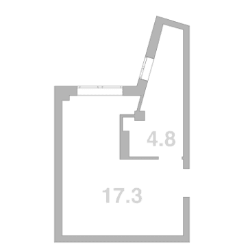 Продается 1-комн. квартира, 22.1 м²
